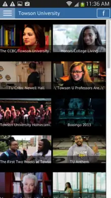 Towson University android App screenshot 2